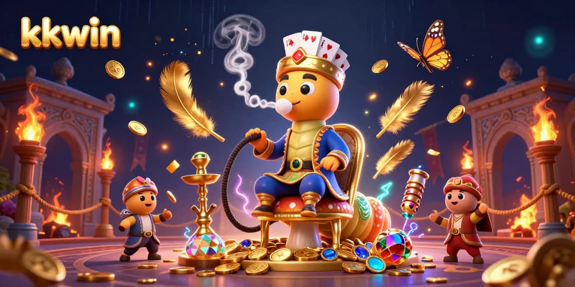 Engage in Kkwin's thrilling atmosphere with exciting poker hand symbols in stunning 3D