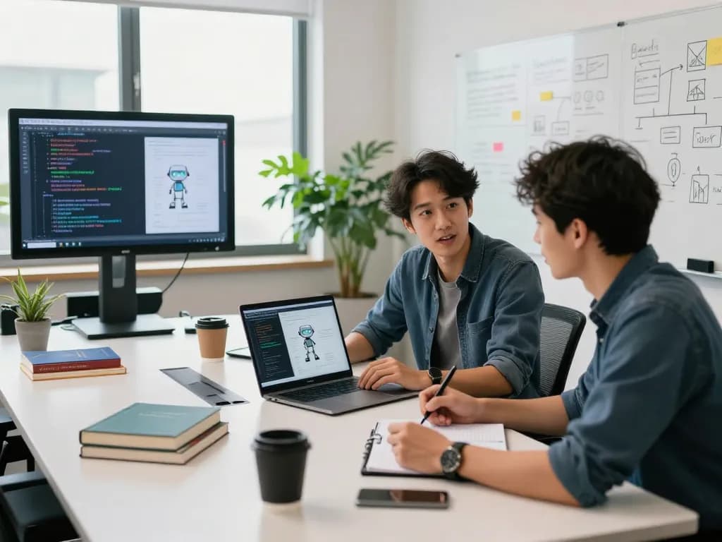 Team discussing Clawdbot's features in a lively office setting, showcasing collaboration and tech integration.