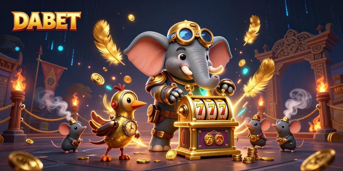 Experience the exciting slots at DABET with a vibrant steampunk-themed setting filled with dynamic gaming elements.