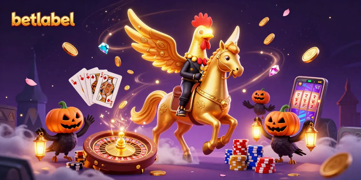 Engage in vibrant casino action with betlabel as a golden rooster guides you through a thrilling gaming experience.