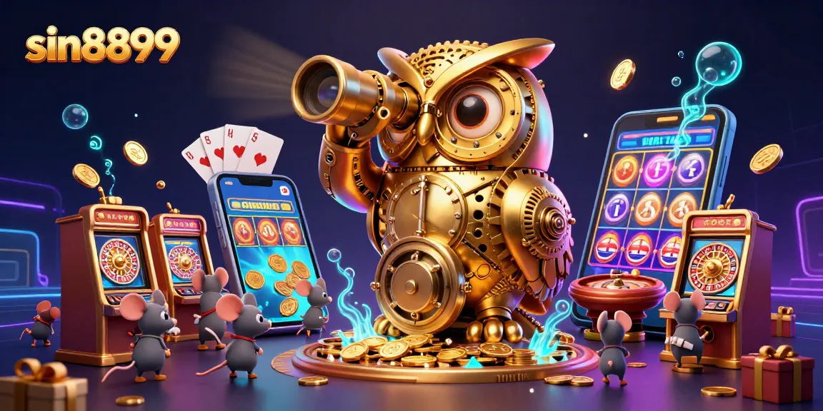 Experience thrilling gameplay at sin8899 with a dynamic casino scene featuring winning coins and vibrant slot games.
