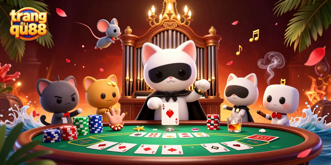Engage in thrilling games at trang chu qs88 with a vibrant casino scene packed with poker action.